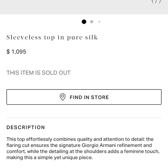 ARMANI COLLEZIONI Silk Camisole Sleeveless tank top Navy Blue - Picture 10 of 10